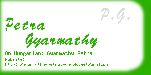 petra gyarmathy business card